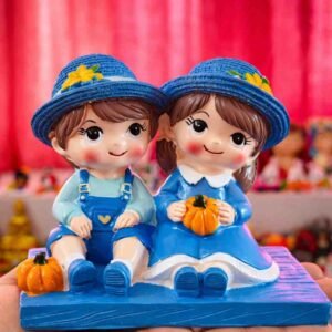 Premium Blue Cap Farming Couple