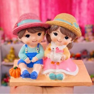 Premium Pastel Caps Farming Couple