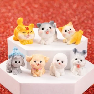 Cute Mini Dog Figurines Set