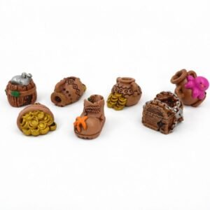 Antique Sea Treasure Chest & Coins