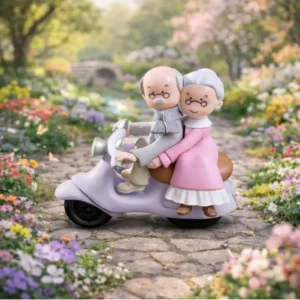 Old Couple in Scooty