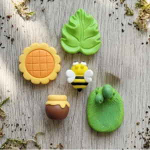 Honey Bee with Leaf