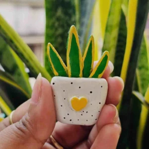 Handcrafted Snake Plant Magnet